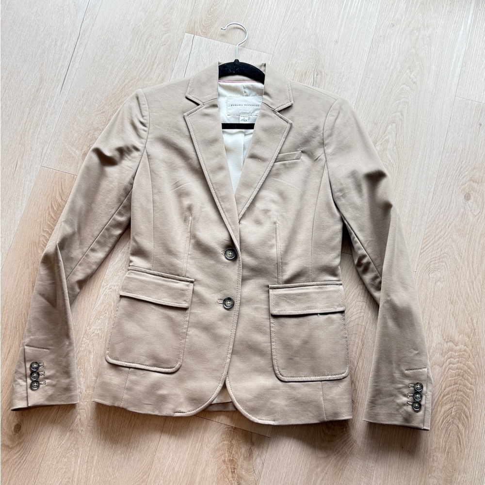 Banana Republic Tan Blazer Professional Tailored Jacket
